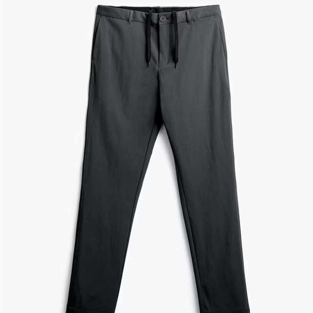 Men's Pace Dark Gray Charcoal Tapered Chino 36 Long